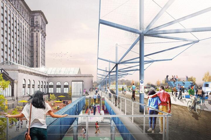 This is what the platform to the elevated tracks could look like later