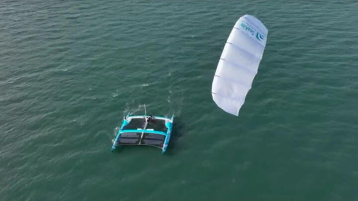 Not every sail must hang from a mast. French startup company Beyond the Sea uses ...