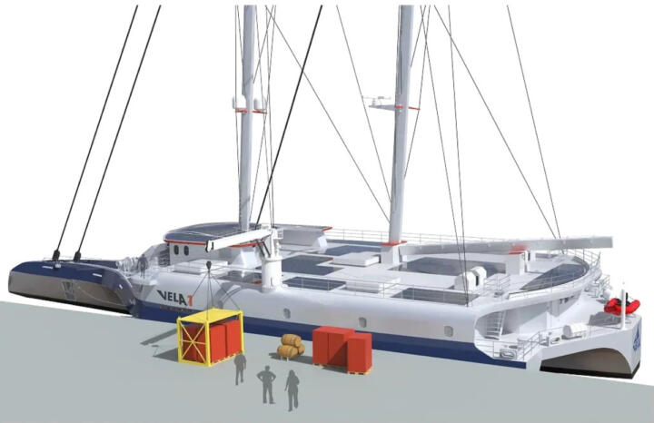 This French cargo trimaran, the first of its kind, is going to haul goods betwee ...